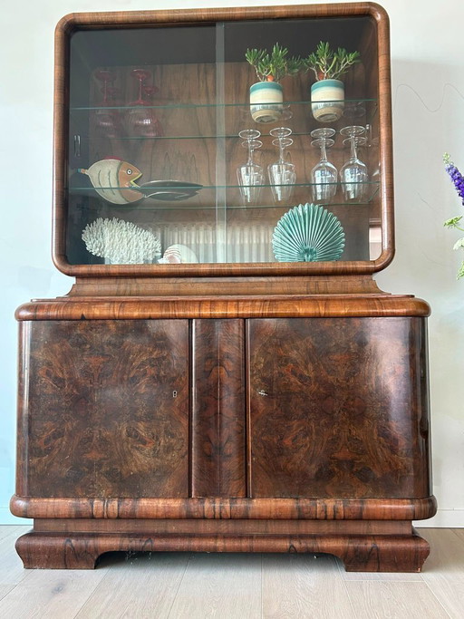 Art-Deco-Vitrinenschrank/Bar