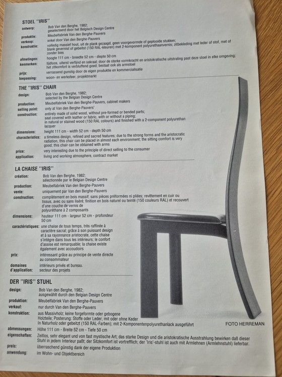 Table Cirkante Van Den Berghe + 8 Chaises, année 1992 – Salles à manger complètes, Wood, Leather (photo 4 of 6)