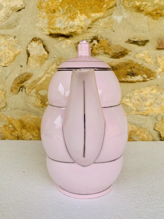 Image 1 of Art Deco theepot van RGK, Tsjechoslowakije, jaren 1930