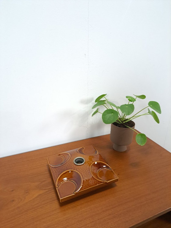 Image 1 of Brown Space Age ceramic wall lamp, no. 2