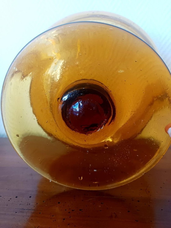 Image 1 of Cuenco central grande de vidrio burbujeado Biot, 25 cm