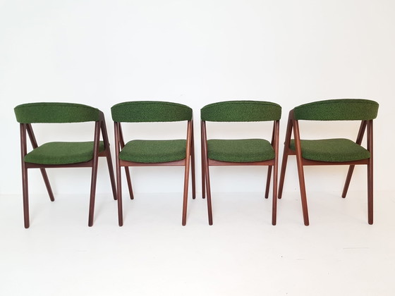 4 Vintage Farstrup Thomas Harlev Model 205 Stoelen Nieuw Bekleed Keymer Rich Wool – Eetkamerstoelen, Wood (photo 6 of 15)