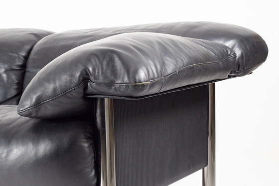 Image 1 of Poltrona Frau 'Pausa' 3seater de cuero italiano postmoderno de Pierluigi Cerri