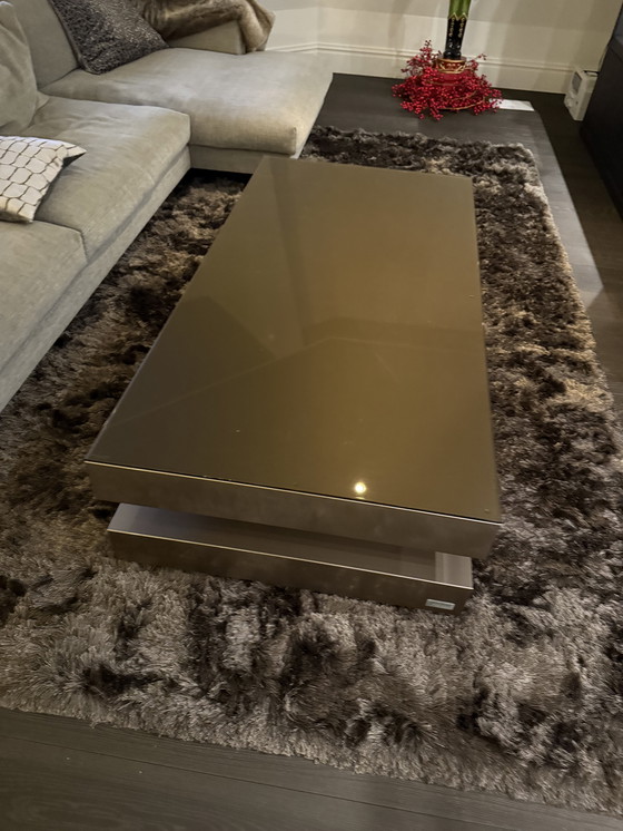 Image 1 of Puuur salon tafel champagne kleurig Metallic incl. bicchiere di vetro 