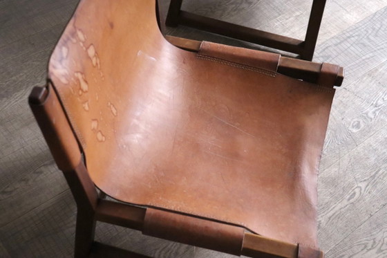 Image 1 of Paire de chaises Riaza en cuir cognac par Paco Muñoz pour la galerie Darro, Espagne, années 1960.