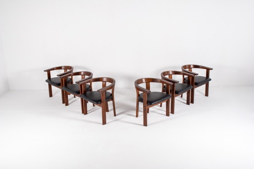 Set di 6 sedie da pranzo di Lars Gangsø, Danimarca, anni '70