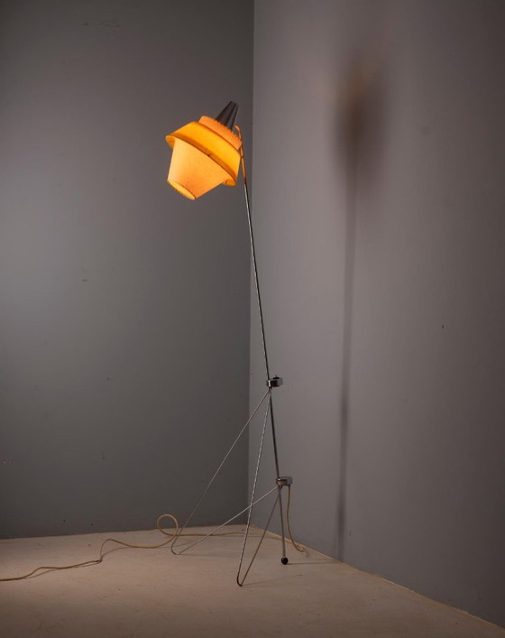 Vintage Floor Lamp by Josef Hůrka for Napako, 1950s, Czechoslovakia, 160 × 32 × 32 cm – Floor lights, Metal (photo 6 of 11)