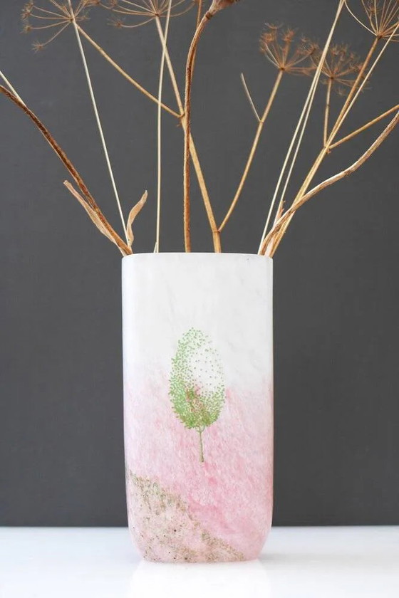 Image 1 of Scandinavian glass art vase known as May by Kjell Engman for Kosta Boda, 1980s