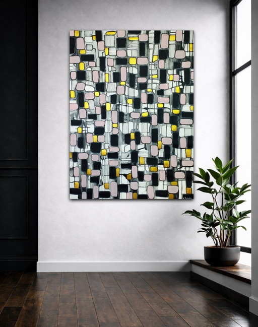 Natia Antadze Abstracte compositie XXL