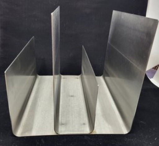 Aluminium Magazine Rack France 1970 Vintage