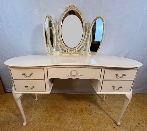 Romantic Vintage Shabby Chic Brocante Dressing Table Louis Style French Chic  A truly beautiful and elegant vintage dressing tab