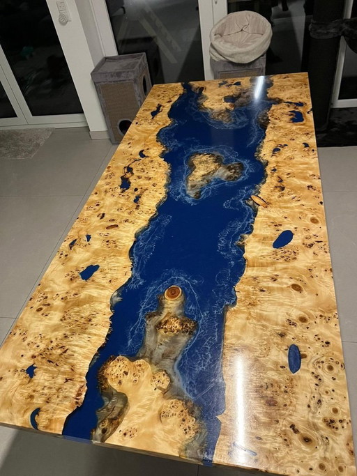Epoxidharz/Echtholt Esstisch 