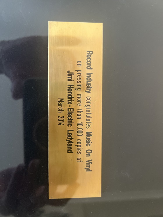 Image 1 of Placa dorada Jimi Hendrix Electric Ladyland