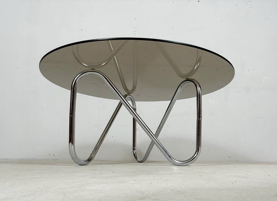 Image 1 of Französischer Stahlrohr Coffee Table/Couchtisch, der 1970er Jahre