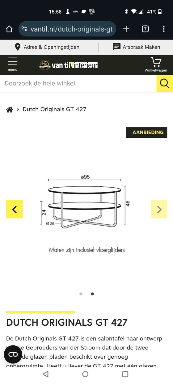 Image 1 of Gispen Today 427 salontafel