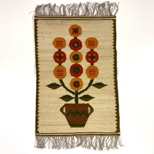 Woll-Kelim Wandteppich Polen 1970er