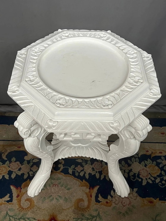 Mesa de estilo chinoiserie. Madera maciza. – Mesas auxiliares, Wood (photo 4 of 5)