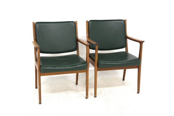 Poltrone di Karl-Erik Ekselius, Svezia, anni '60, Set di 2, Pelle (foto 7 di 7)
