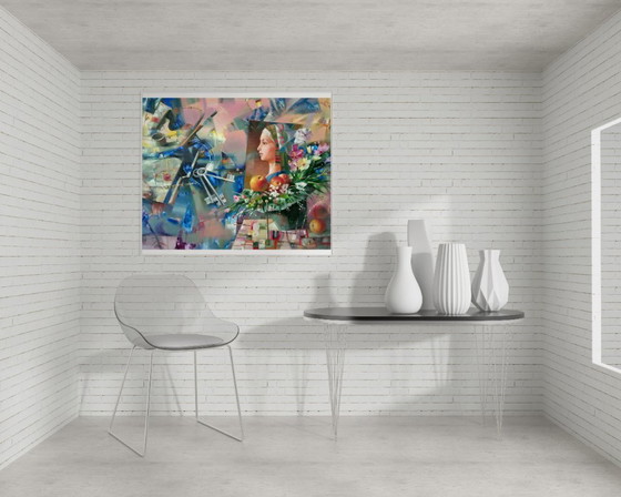 Original Oil Painting Abstract Expressionism Symbolism Metamorphoses – Paintings & Drawings, Canvas (photo 2 of 10)
