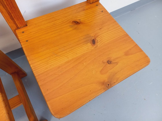 Image 1 of Pair of vintage pine chairs from the 70s/80s