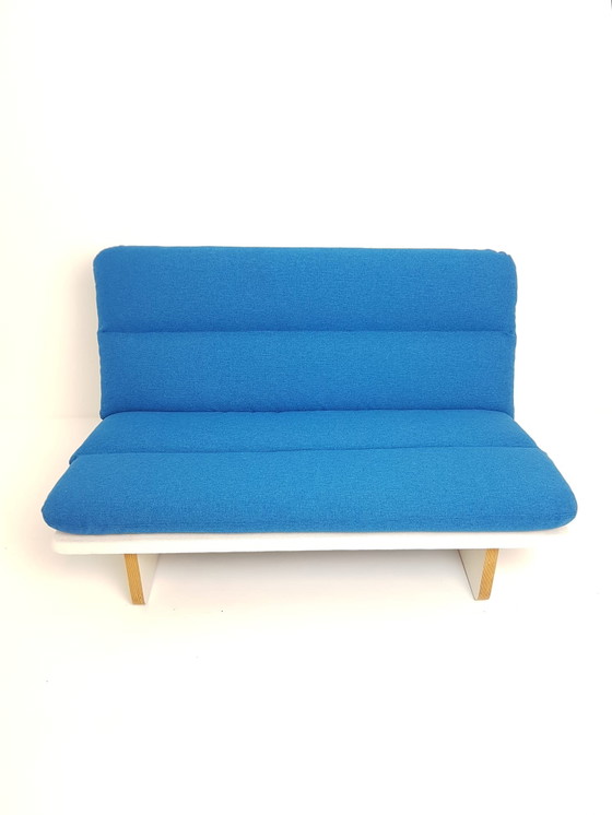 Vintage Artifort Kho Liang Le Bank C671 Bankje Twee Zits – 2 zitsbanken, Polyester, Wood (photo 4 of 15)