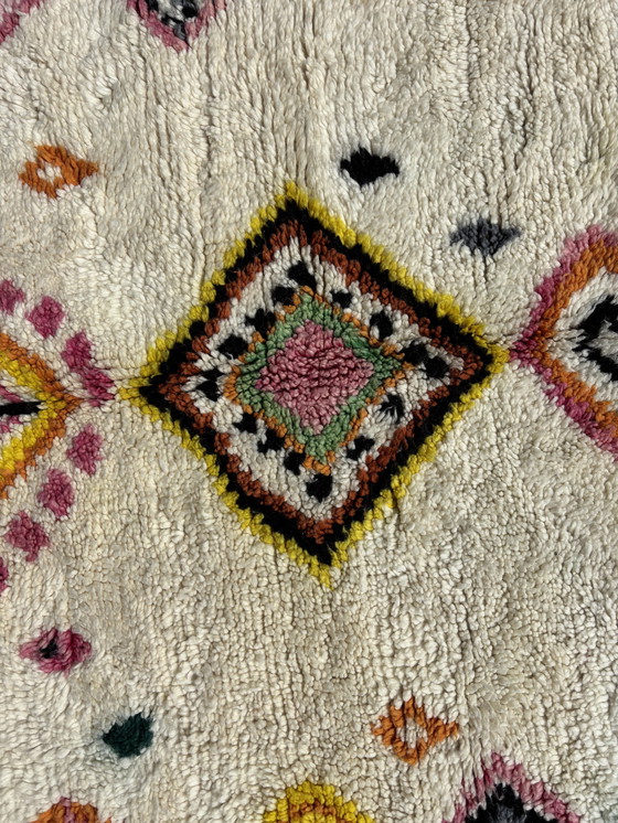 Image 1 of Handgemaakt Marokkaans Mrirt Wollen Vloerkleed 190x220 cm - Kleurrijk Boheems Berber Design