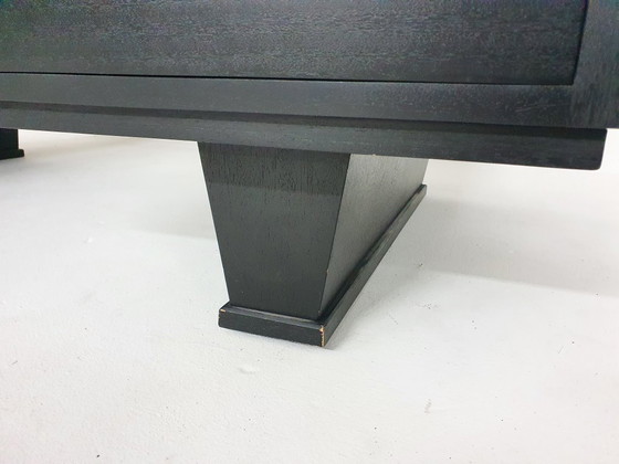 Escritorio ejecutivo de madera negra, década de 1960. – Wood (photo 12 of 21)