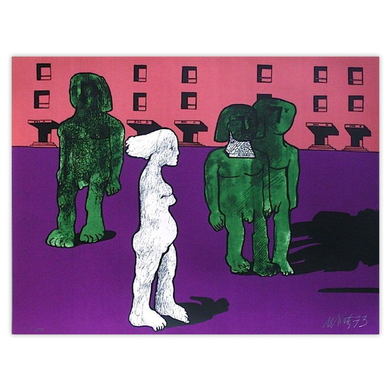 Image 1 of Michèle KATZ La cité Escalier D Signed screenprint 1973