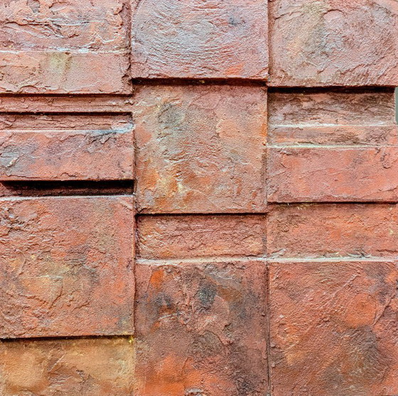 Image 1 of Modern Art Drieluik: Red Burning Earth