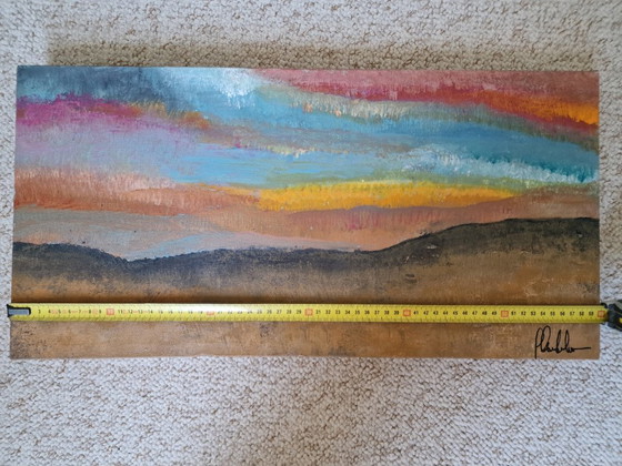 Acrylique sur toile coucher de soleil – Peintures et dessins, Canvas (photo 7 of 8)