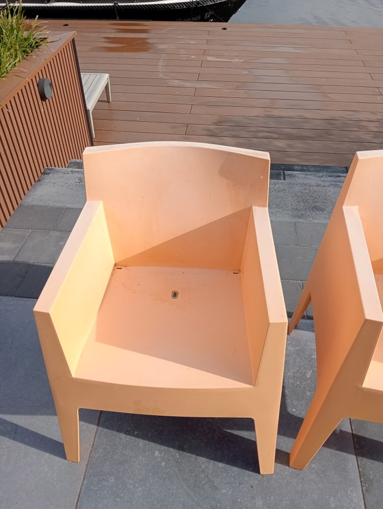 2 X Philippe Starck Driade Toy Oranje – Tuinstoelen, Plastic (photo 3 of 7)