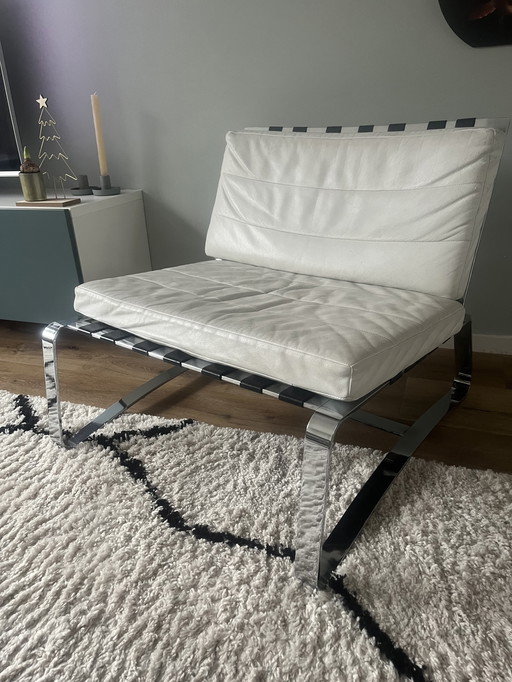 Minotti delauney stoel wit leer