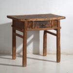 Tavolo antico in legno massello – Tavolino cinese con cassetto – circa 1900 – Console, Rustic (photo 8 of 40)