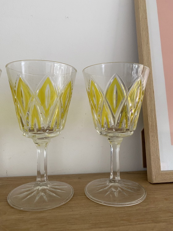 Image 1 of Vintage kristallen Franse wijnglazen