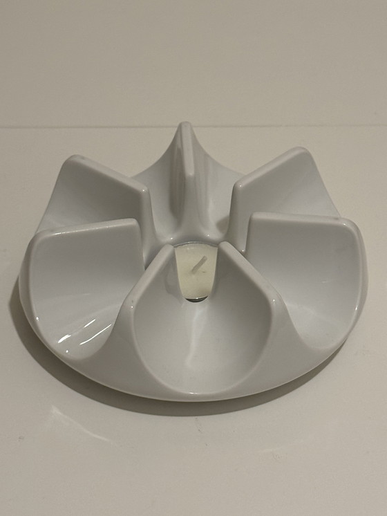 Image 1 of Calentador de tetera Arzberg Rechaud, portavelas de porcelana blanca