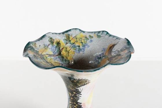 Image 1 of Unique Italian glazed floor vase from 1960’s
