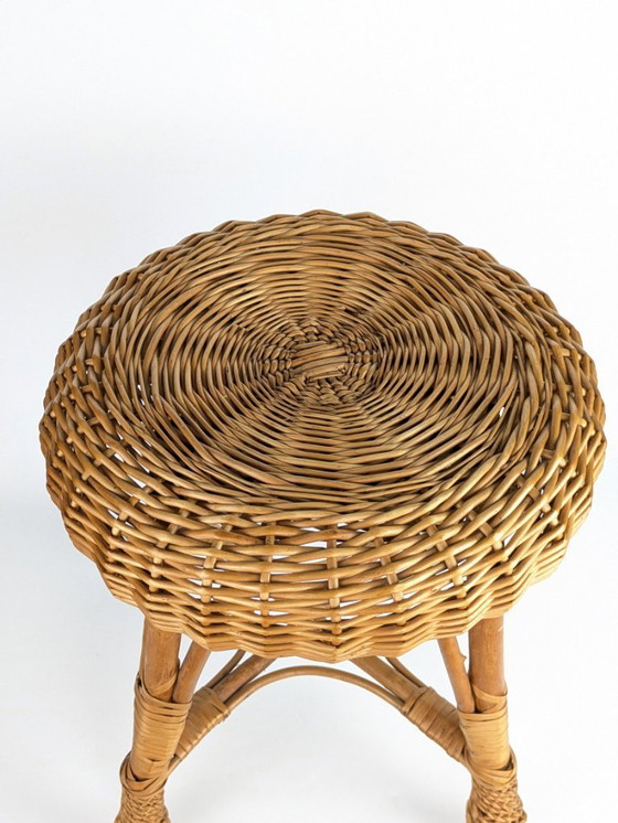 Image 1 of Vintage wicker stool, 1960