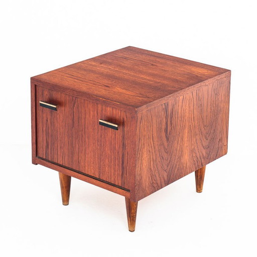 Vintage teakhouten nachtkastje in Scandinavische stijl - Frankrijk, jaren 60 – bijzettafels, Wood