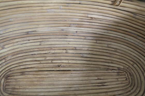 Image 1 of Ciotola/cestino vintage in rattan Gabriella Crespi ovale