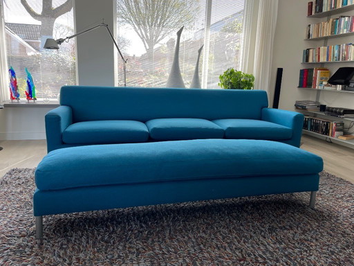 Canapé 4 places et pouf MDF Italia avec housse amovible