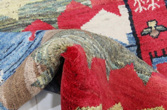 Image 1 of Original Persian carpet Gabbeh Ghashghai Oriental carpet 198 cm x 113 cm Old Natural