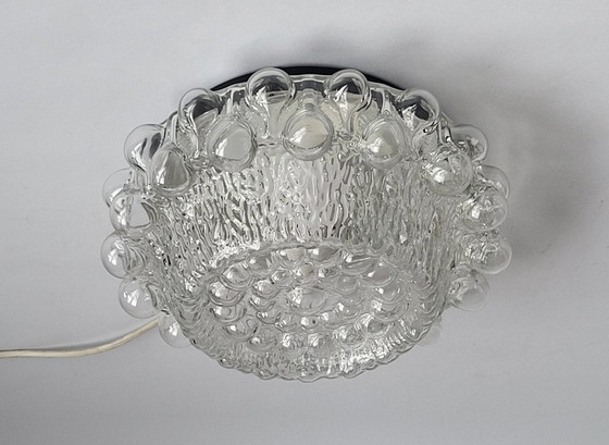 Image 1 of Lámpara de techo de cristal burbuja años 70