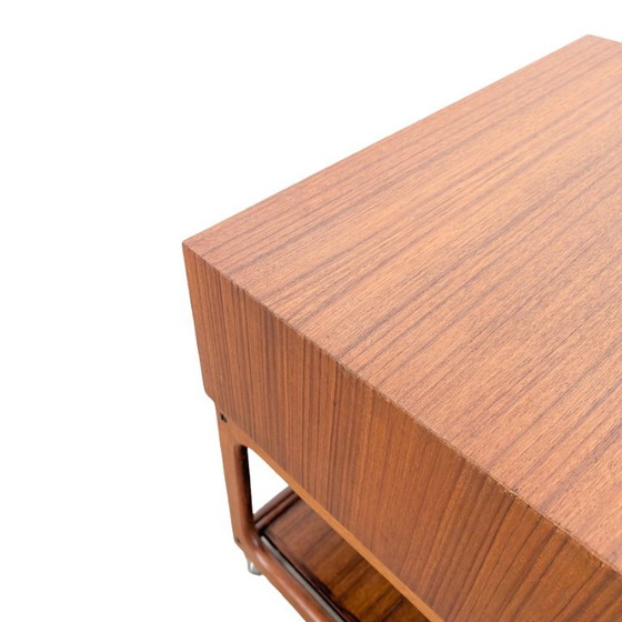 Bijzettafel uit het midden van de 20e eeuw, Erik Brouer, vintage teakhouten nachtkastje uit 1960 (photo 9 of 9)