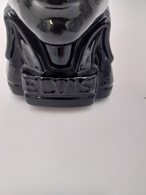 1 x Elvis-Kopf aus Glas. In dunkelbraunem Glas von Ingrid Glas, 1970er Jahre