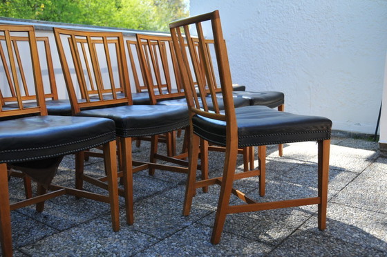 Image 1 of 10 sillas Josef Frank Svenskt Tenn modelo antiguo 620 de madera de nogal