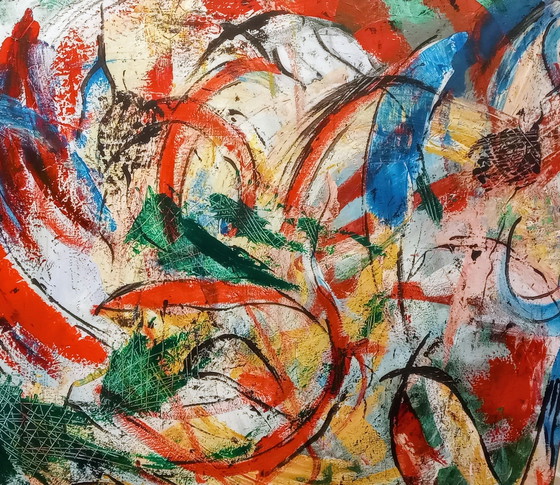 Image 1 of Festival, 100 x 120 x 4 cm Dipinto acrilico