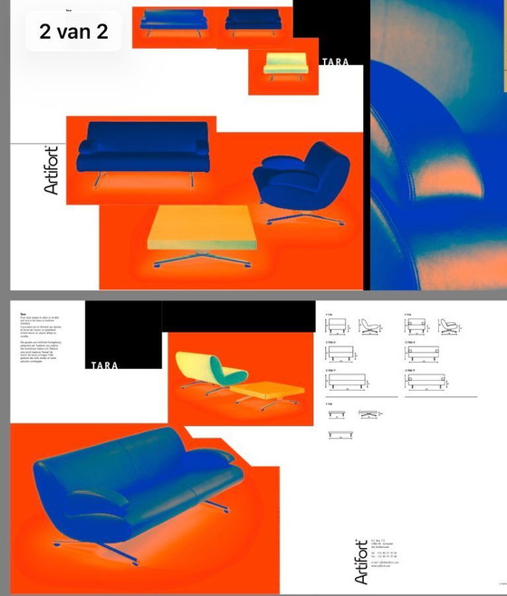 Image 1 of Artifort C735/7 (Tara) - Set of 2 benches