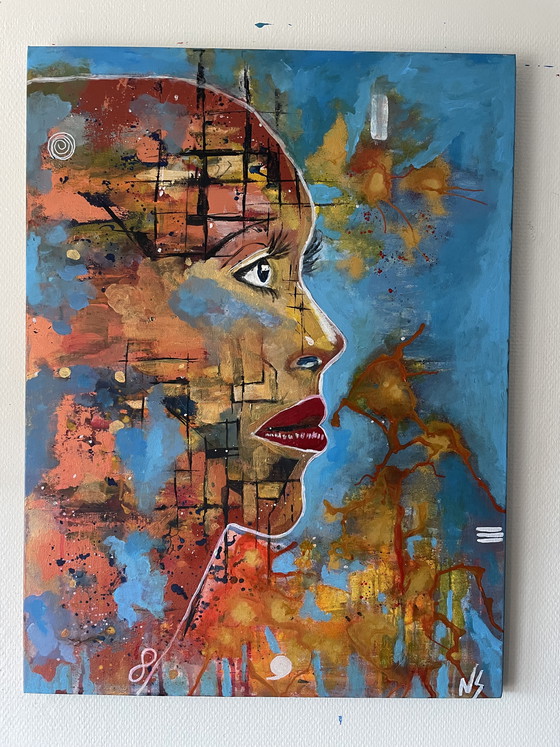 Image 1 of Abstract portrait 60 by 80 cm