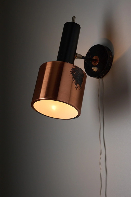 Copper and Black Metal Wall Sconce, Scandinavia – wandlampen, Scandinavian