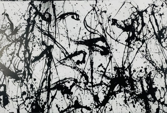 Image 1 of Rudy Burckhardt: "Jackson Pollock Painting No 32" - Professionally Framed With New High Quality Gallery Frame And Unframed